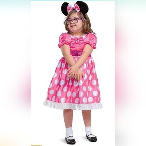 Minnie Mouse Costume for Kids with accessibility Features size M 7/8